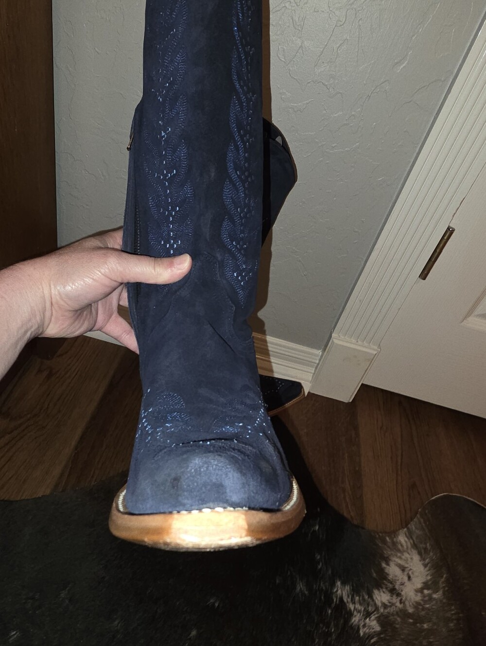 Old Gringo Blue Suede Tall Jager Boots, Women's 7.5 (Fit Like Mayra's) - Picture 13 of 16